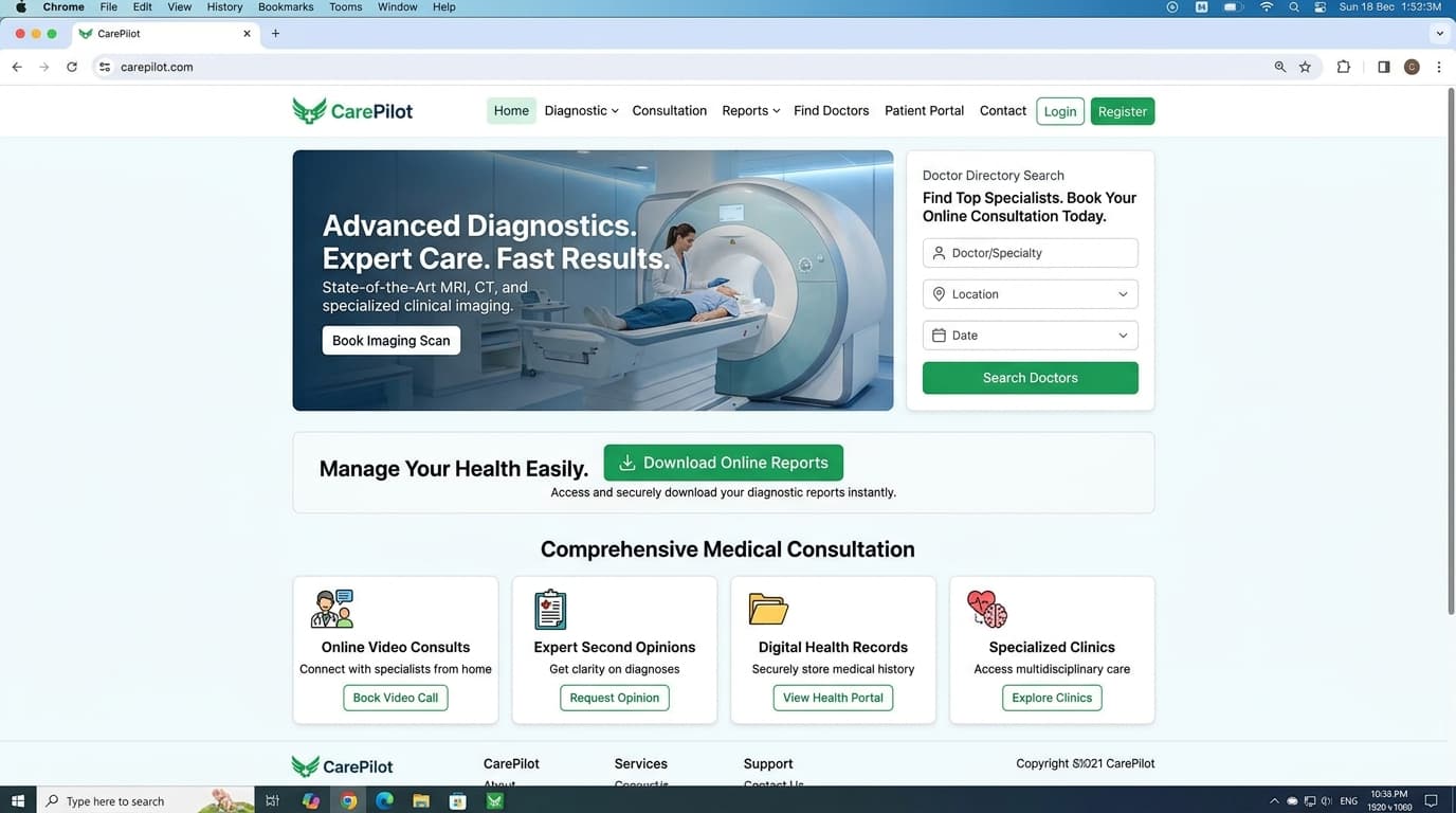 CarePilot website preview
